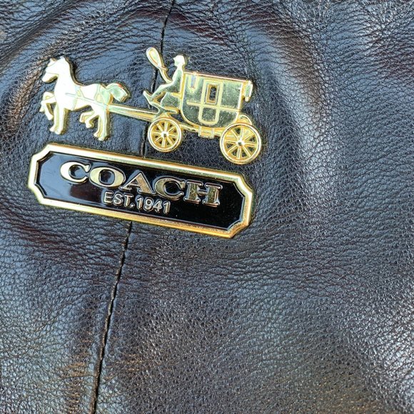 COACH Madison Black Leather Bag - Picture 9 of 16